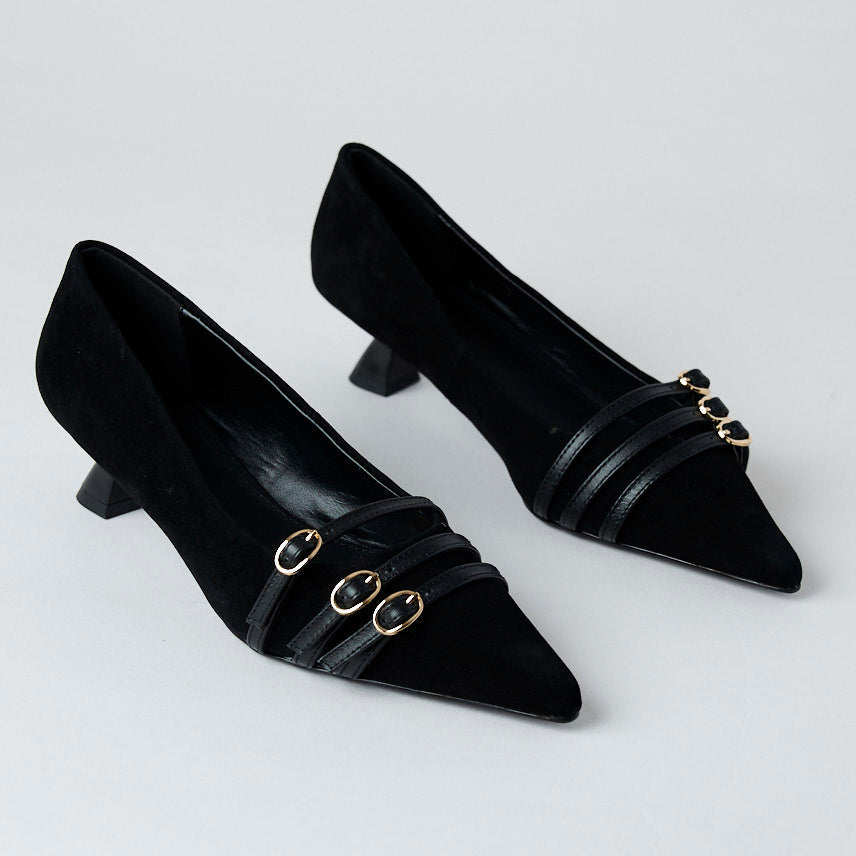 Lodi black suede shoes