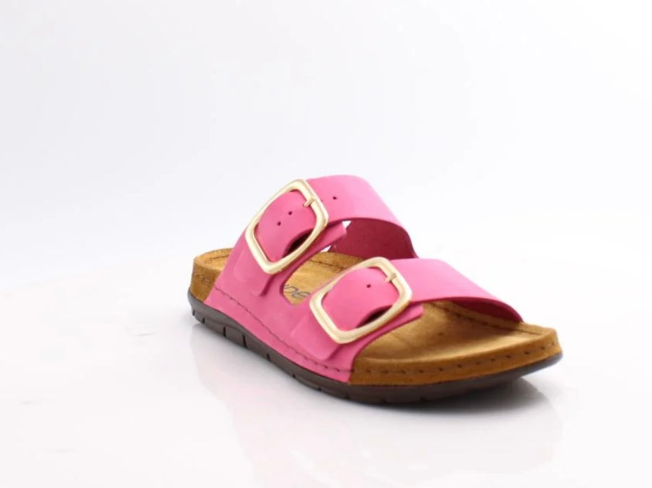 Rohde pink leather sandals