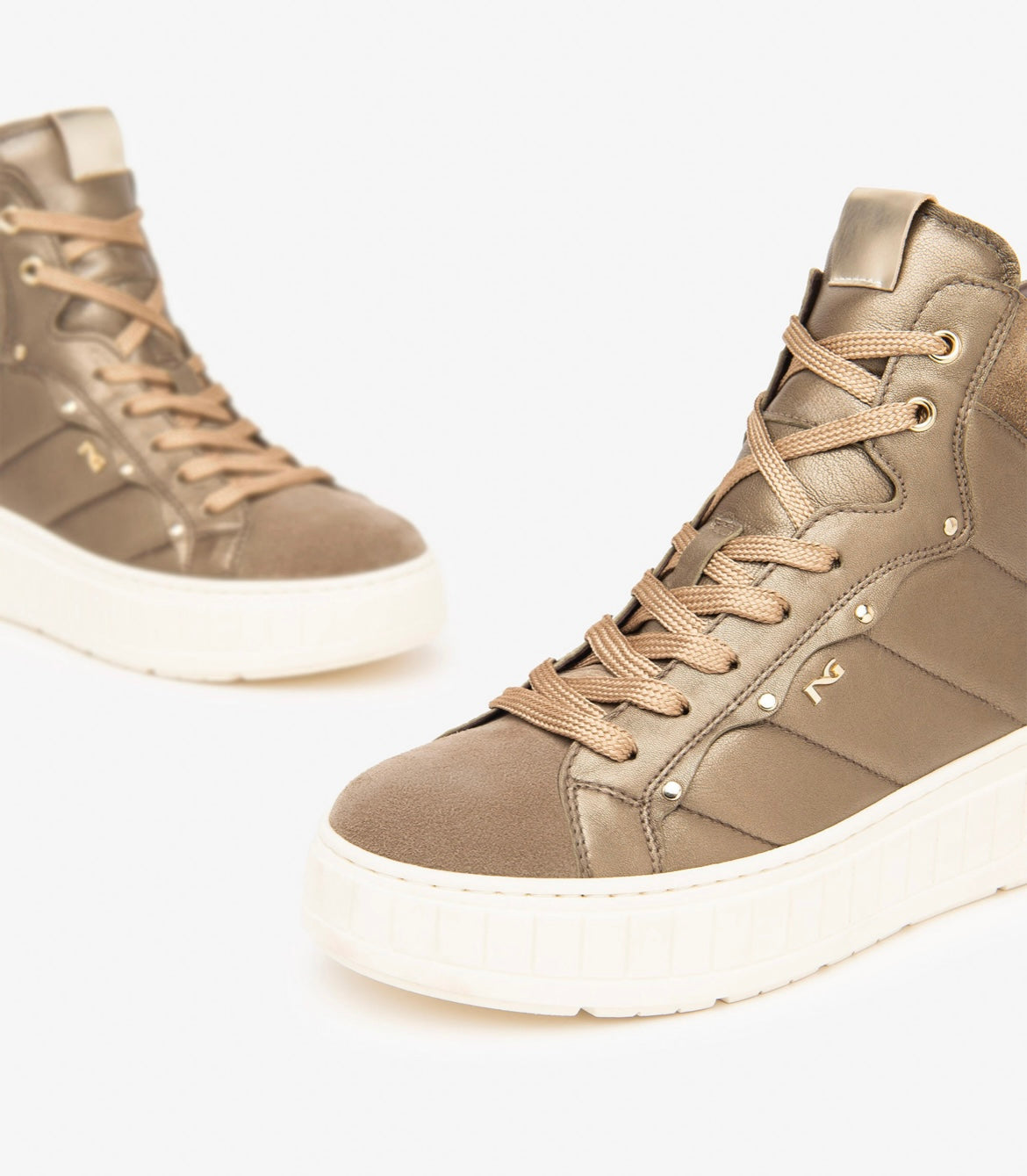 NeroGiardini bronze leather high top