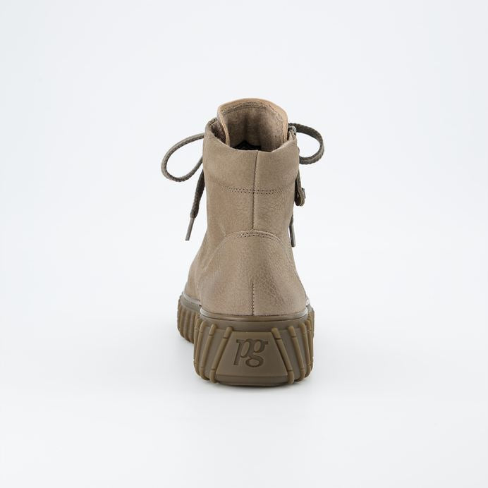 Paul Green taupe leather high top sneakers