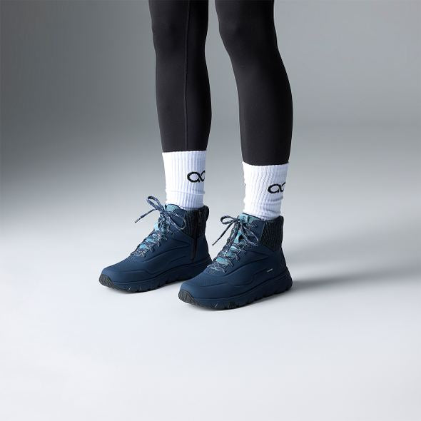 tenhaag navy waterproof high ankle sneaker