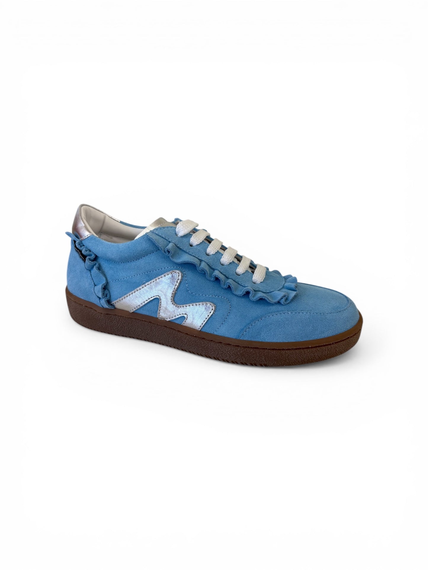Marco Moreo Blue suede silver sneaker - Melissakshoes