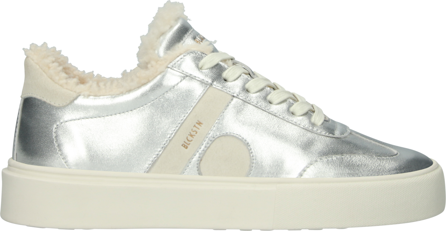 Blackstone silver leather sneakers