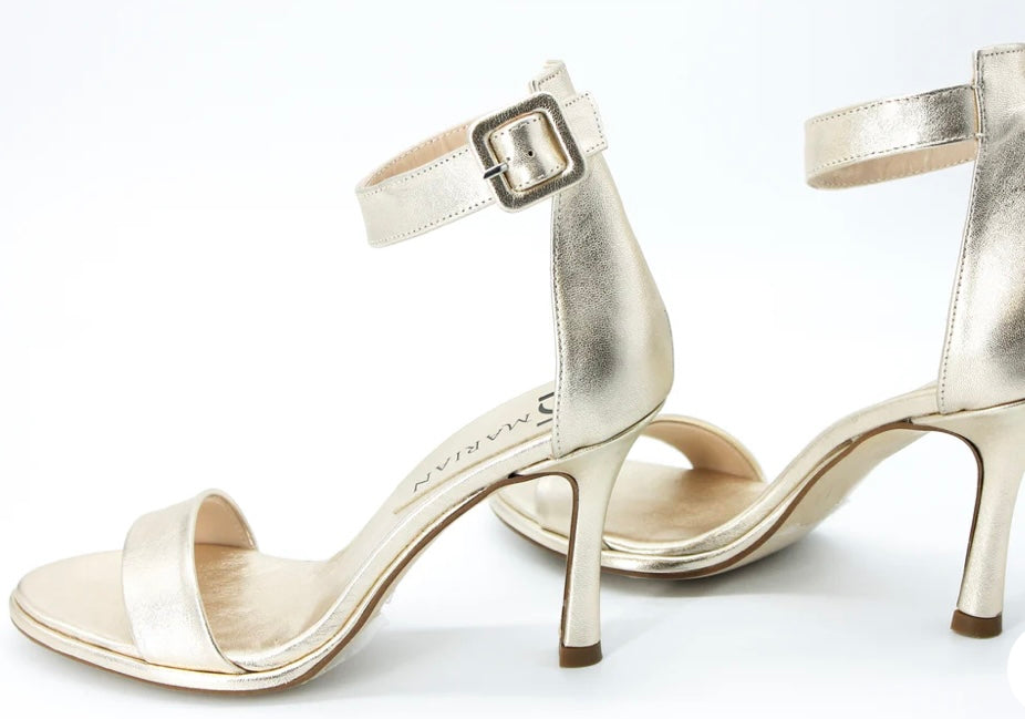 Marian gold leather high heel sandals