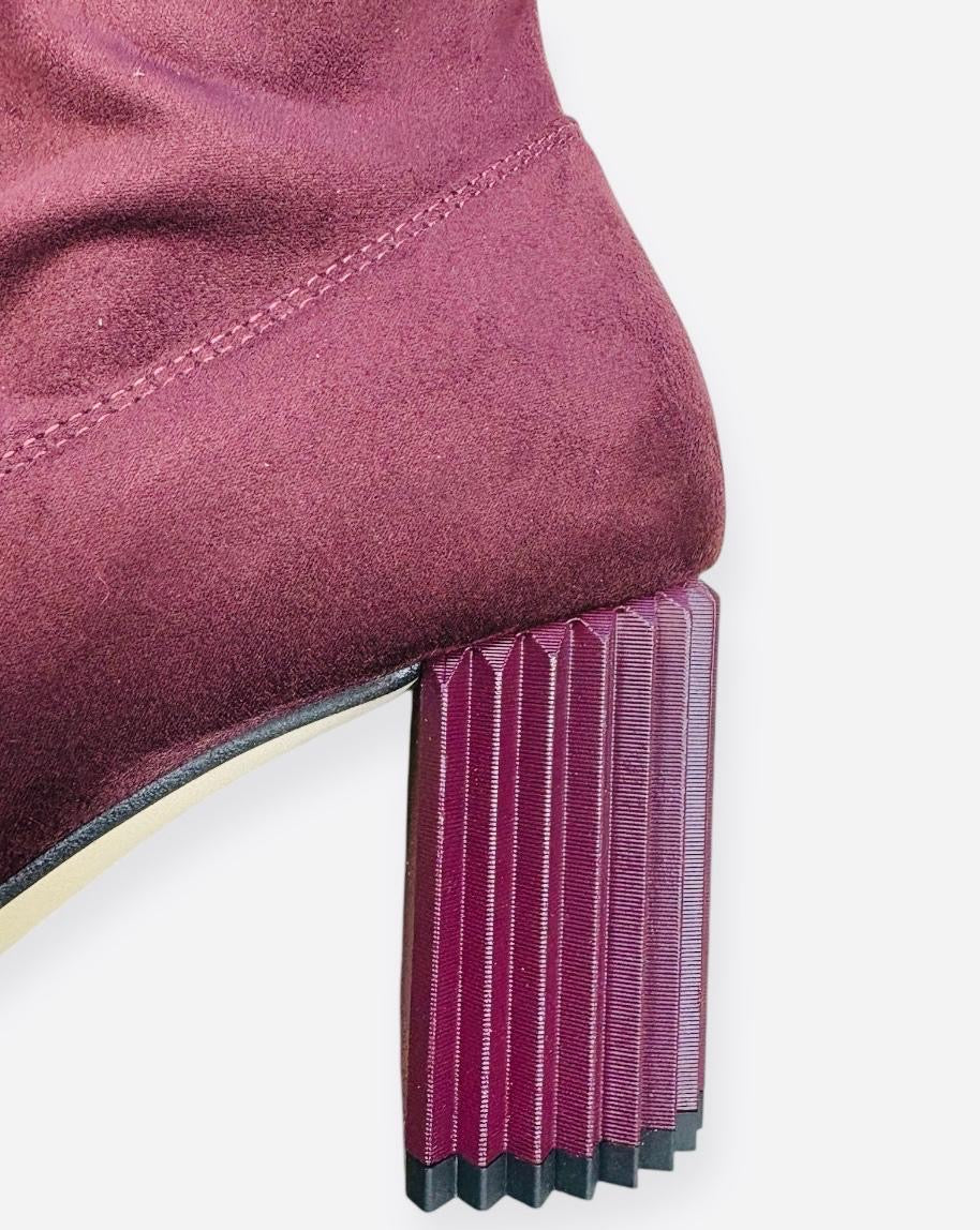 Marian suede burgundy over the knee boots