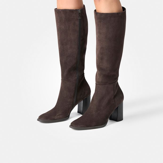 Paul Green brown suede knee high boots