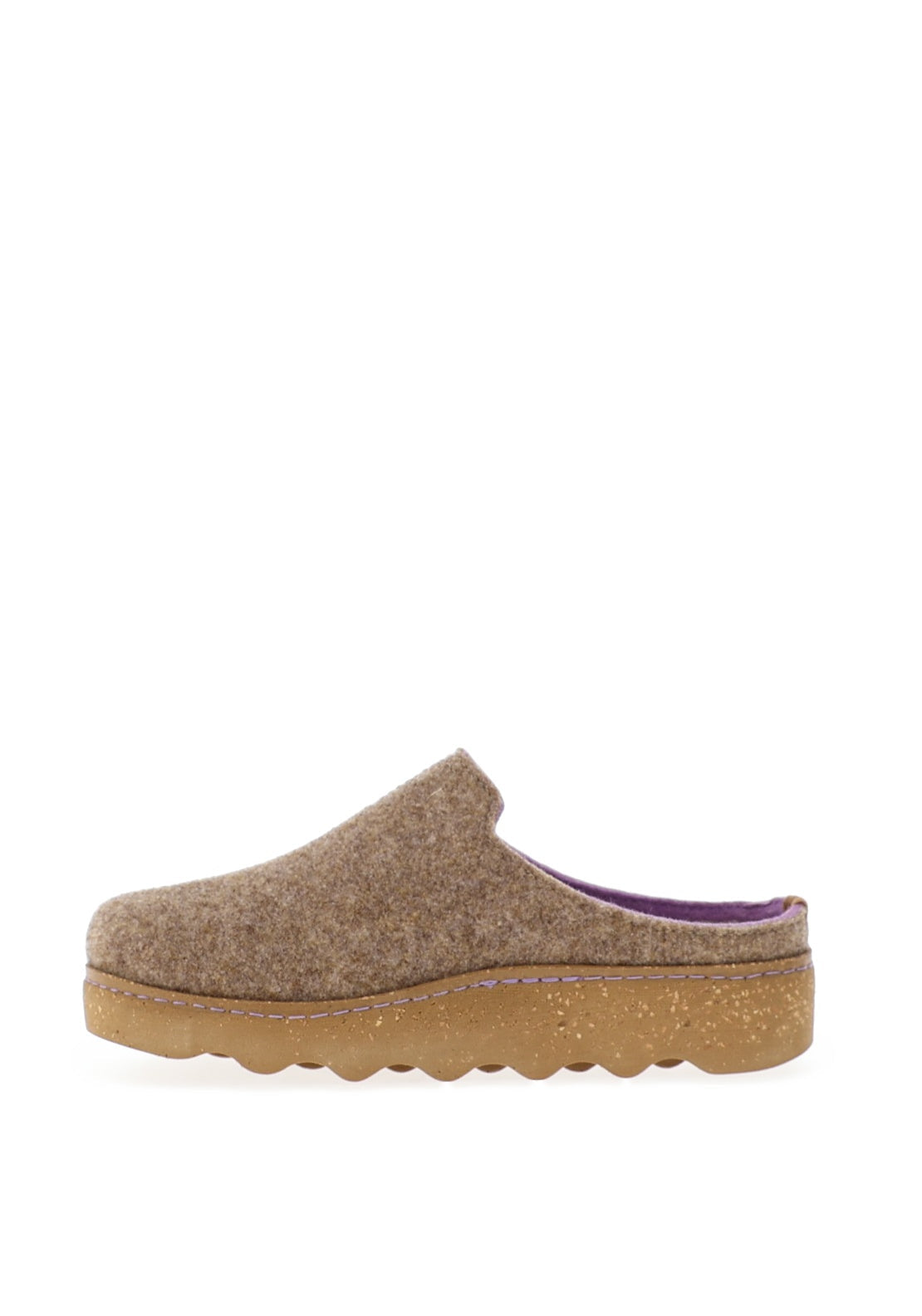 Rohde beige felt mule slippers