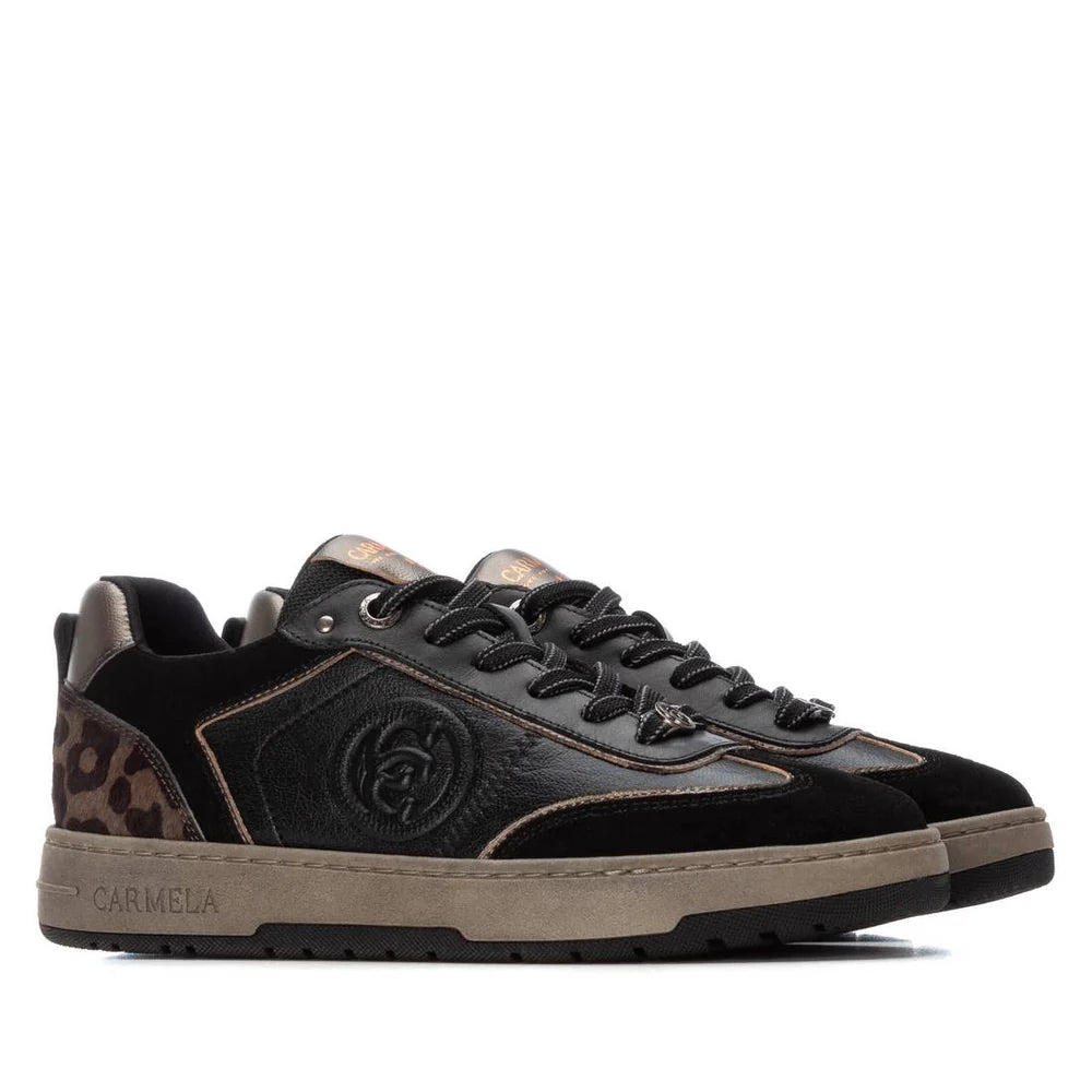 Carmela black suede and leather sneakers