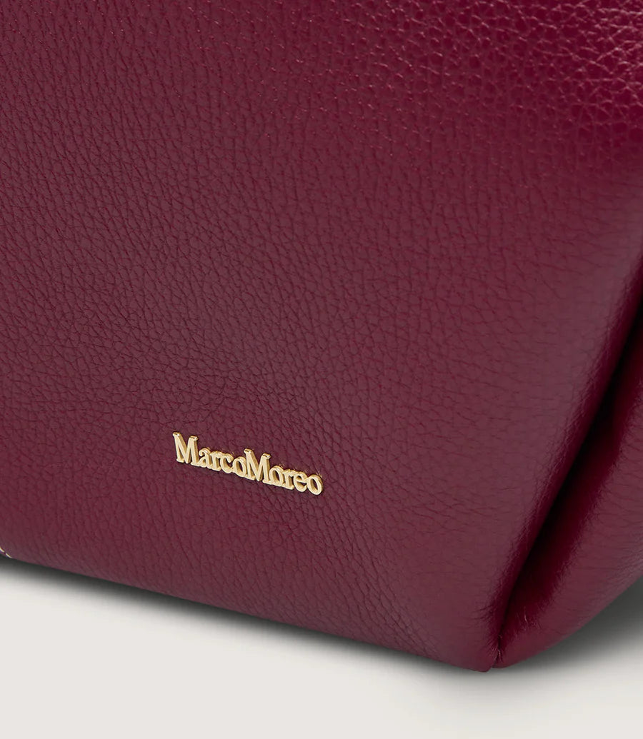 Marco Moreo burgundy leather tote bag