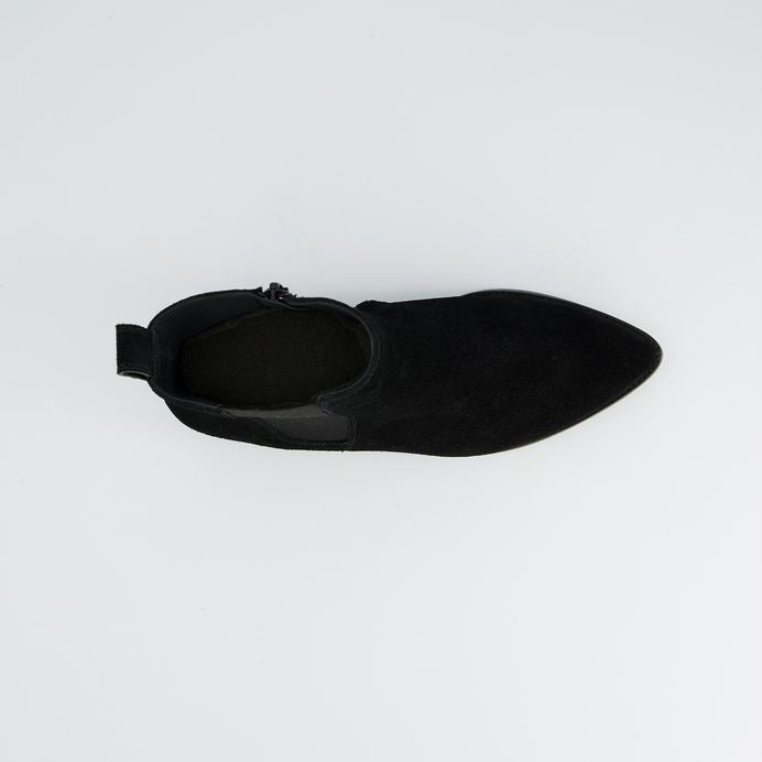 Paul Green black suede Chelsea ankle boot