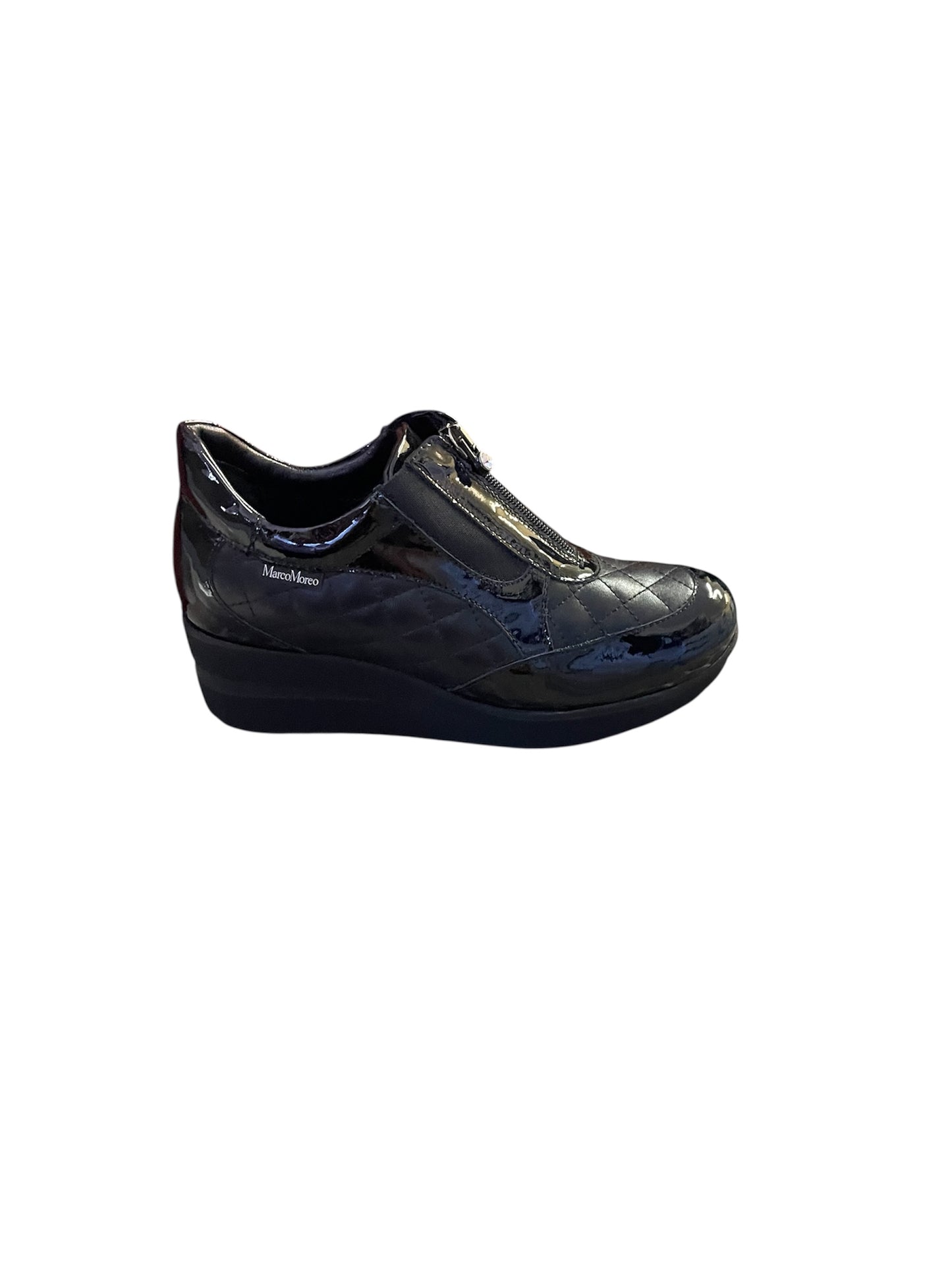Marco Moreo patent leather wedge shoes