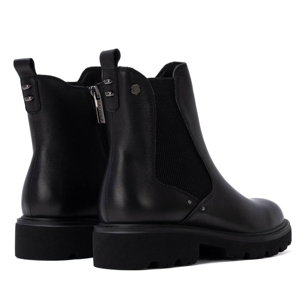 Carmela black leather ankle boots