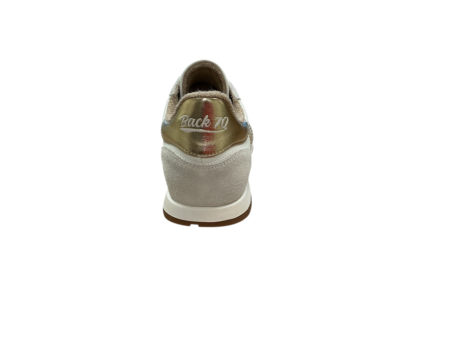 Back 70 cream and gold retro sneaker - Melissakshoes