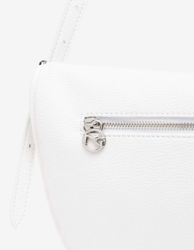 Nerogiardini white leather crossbody handbag