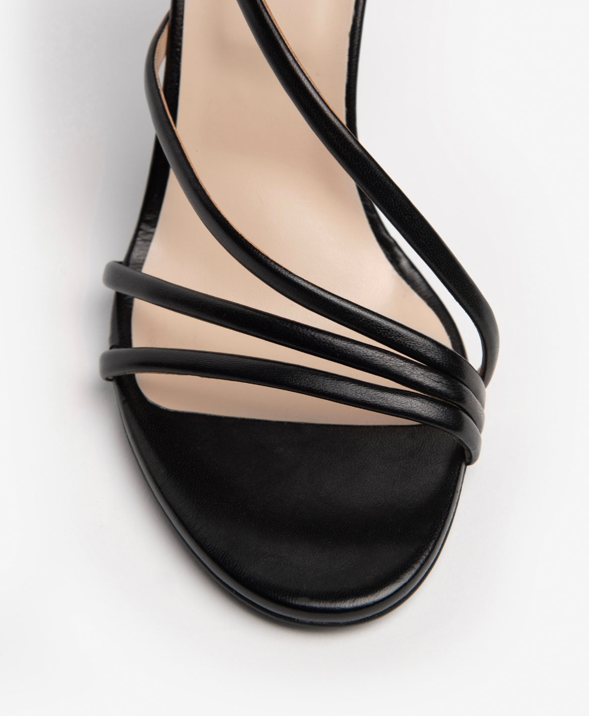 Nerogiardini black leather stiletto sandals