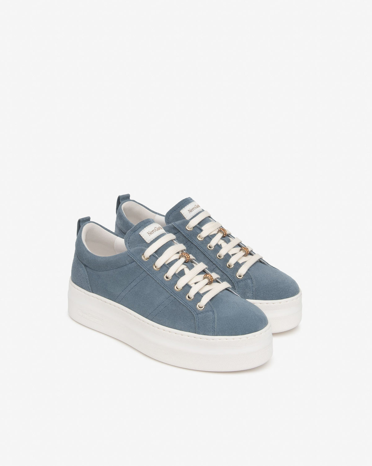 NeroGiardini blue suede platform sneaker - Melissakshoes