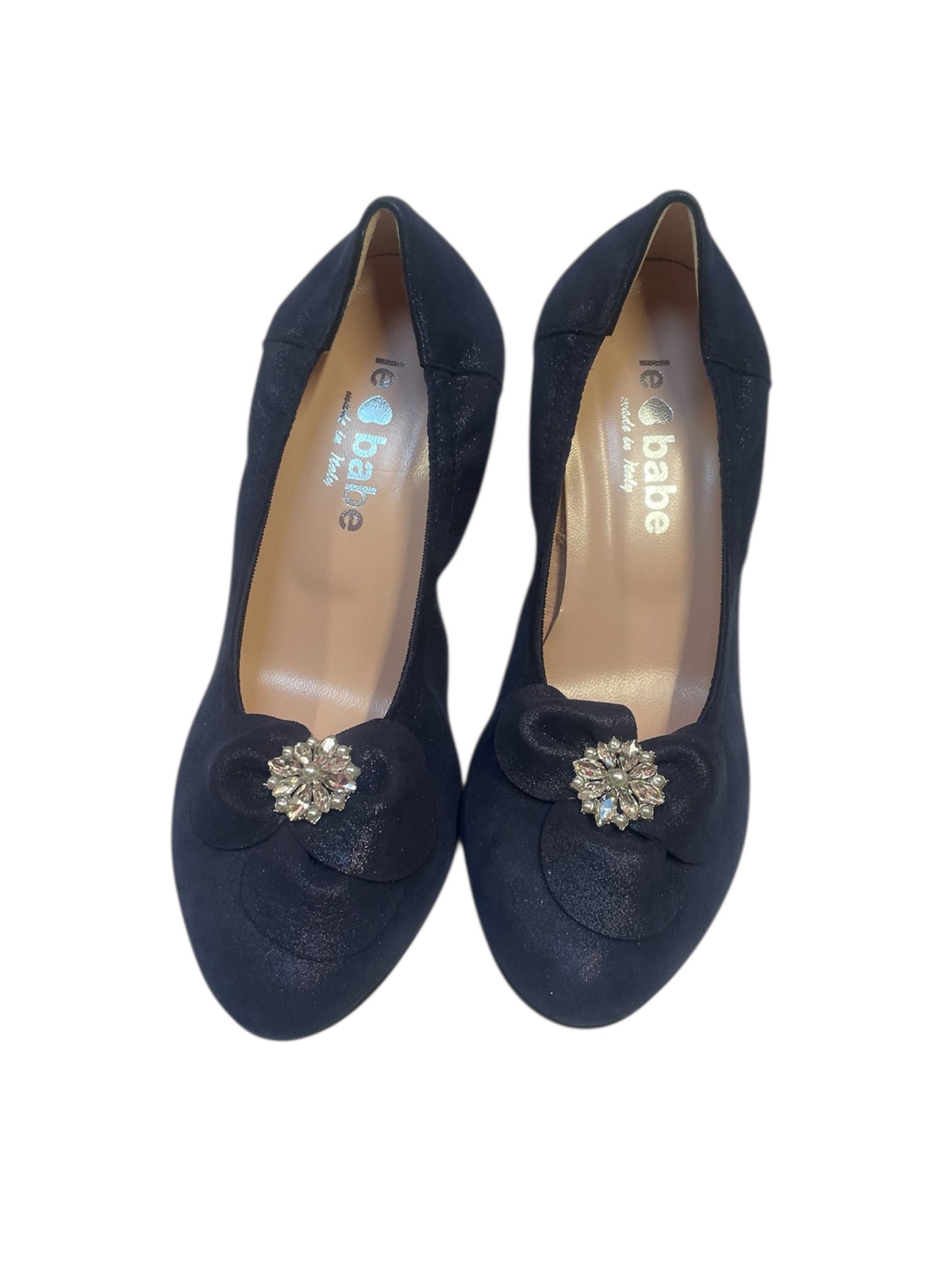 Le babe navy leather shoes