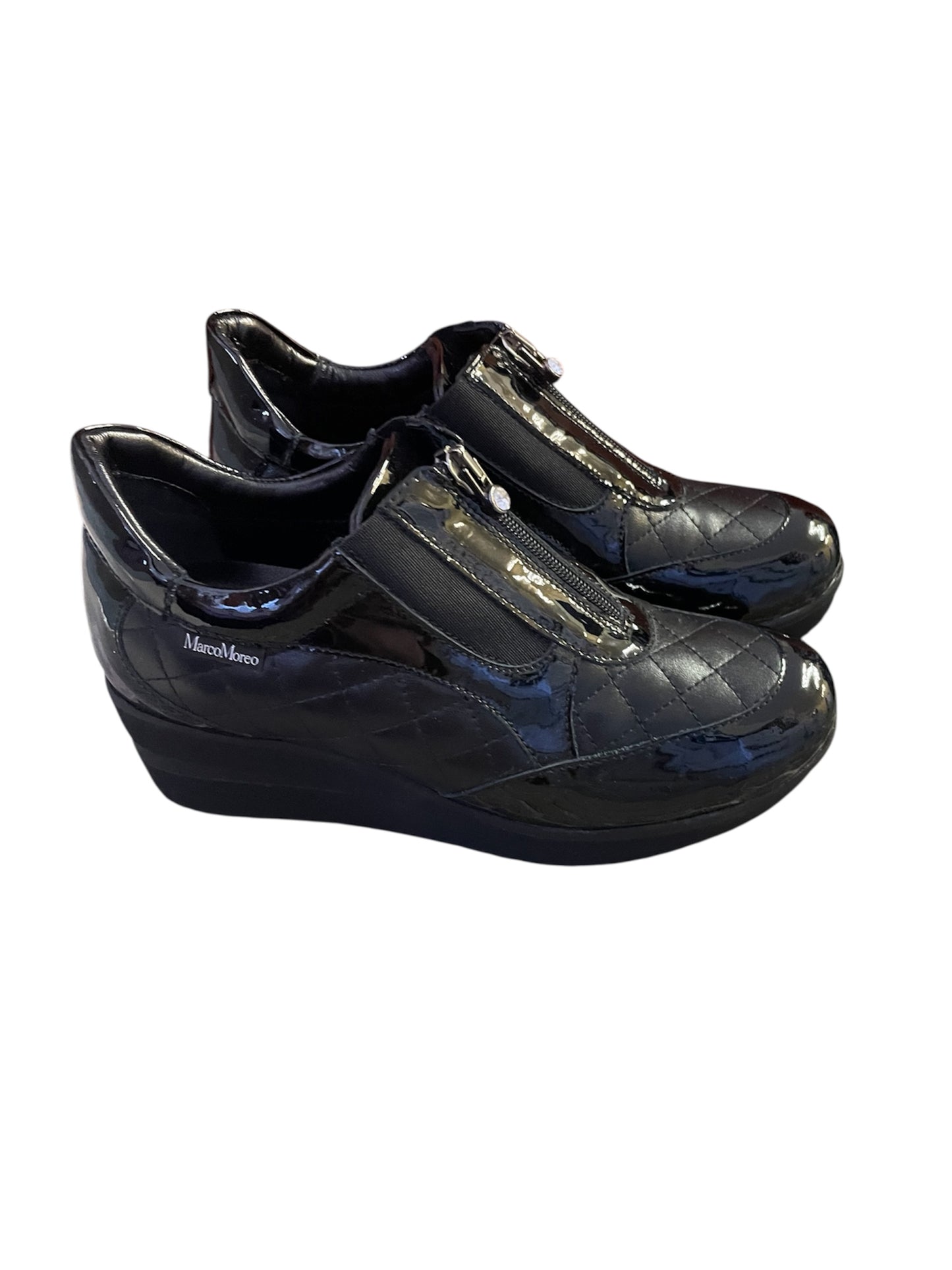 Marco Moreo patent leather wedge shoes