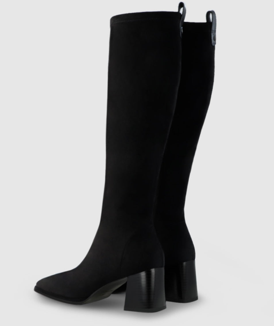 Lodi Black suede knee high boots