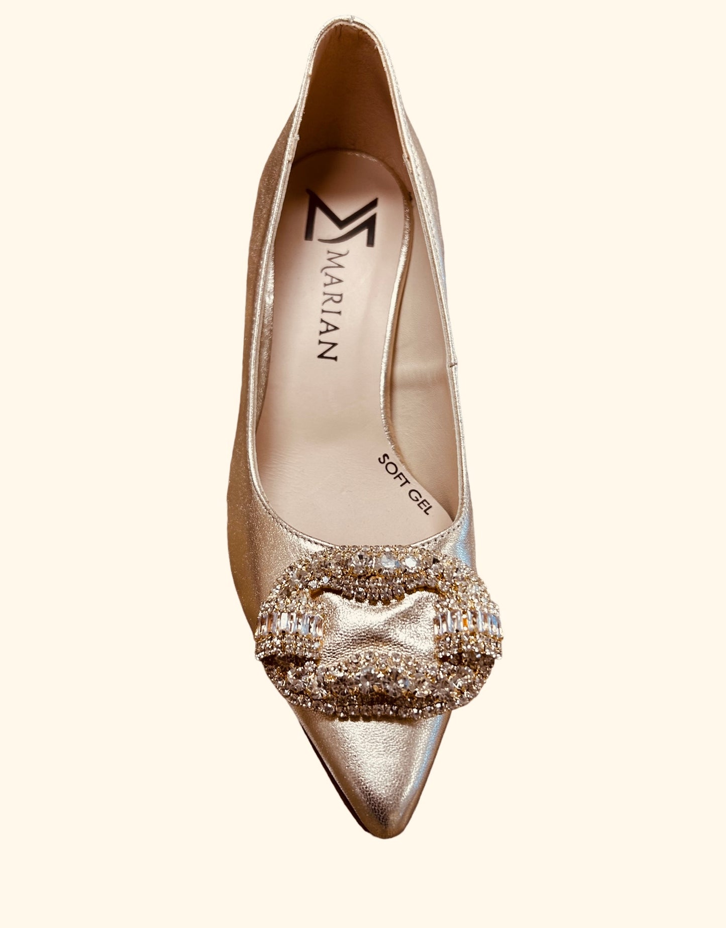 Marian gold leather shoe