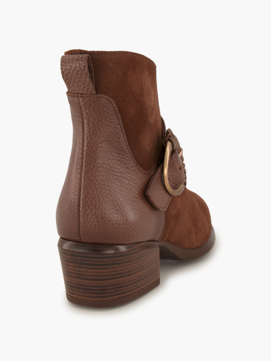 Hispanitas brown suede and leather ankle boot
