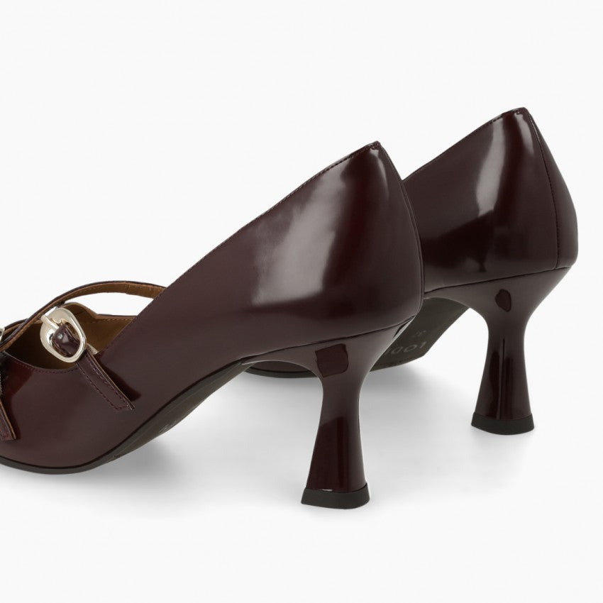 Lodi burgundy patent leather shoes
