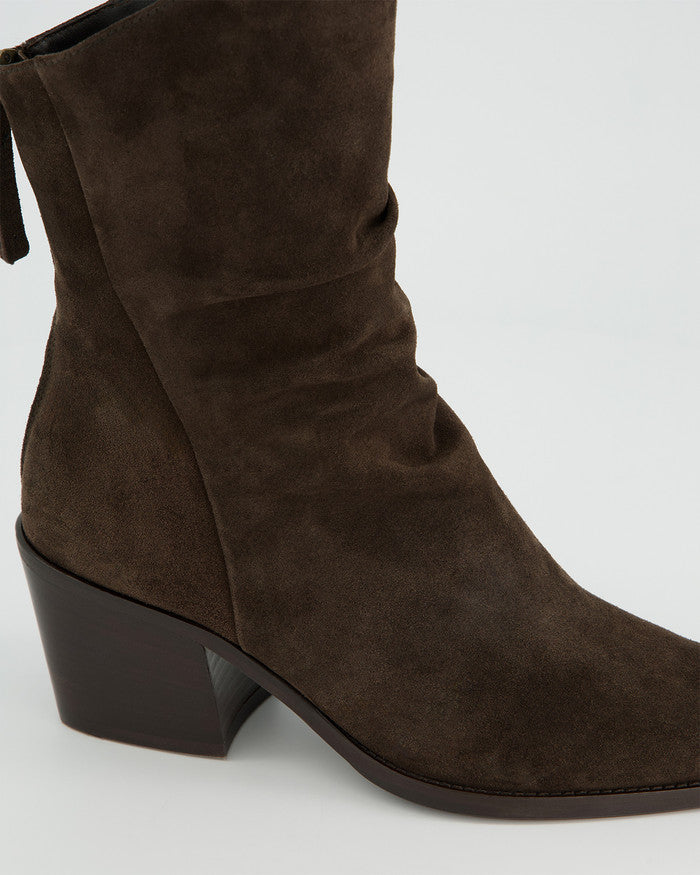 Paul Green chocolate brown suede ankle boots