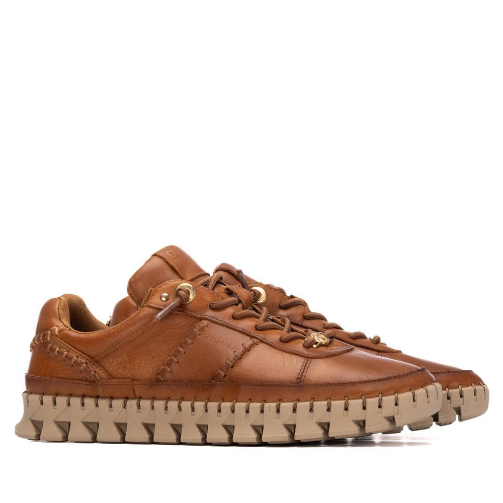 Carmela tan leather sneakers