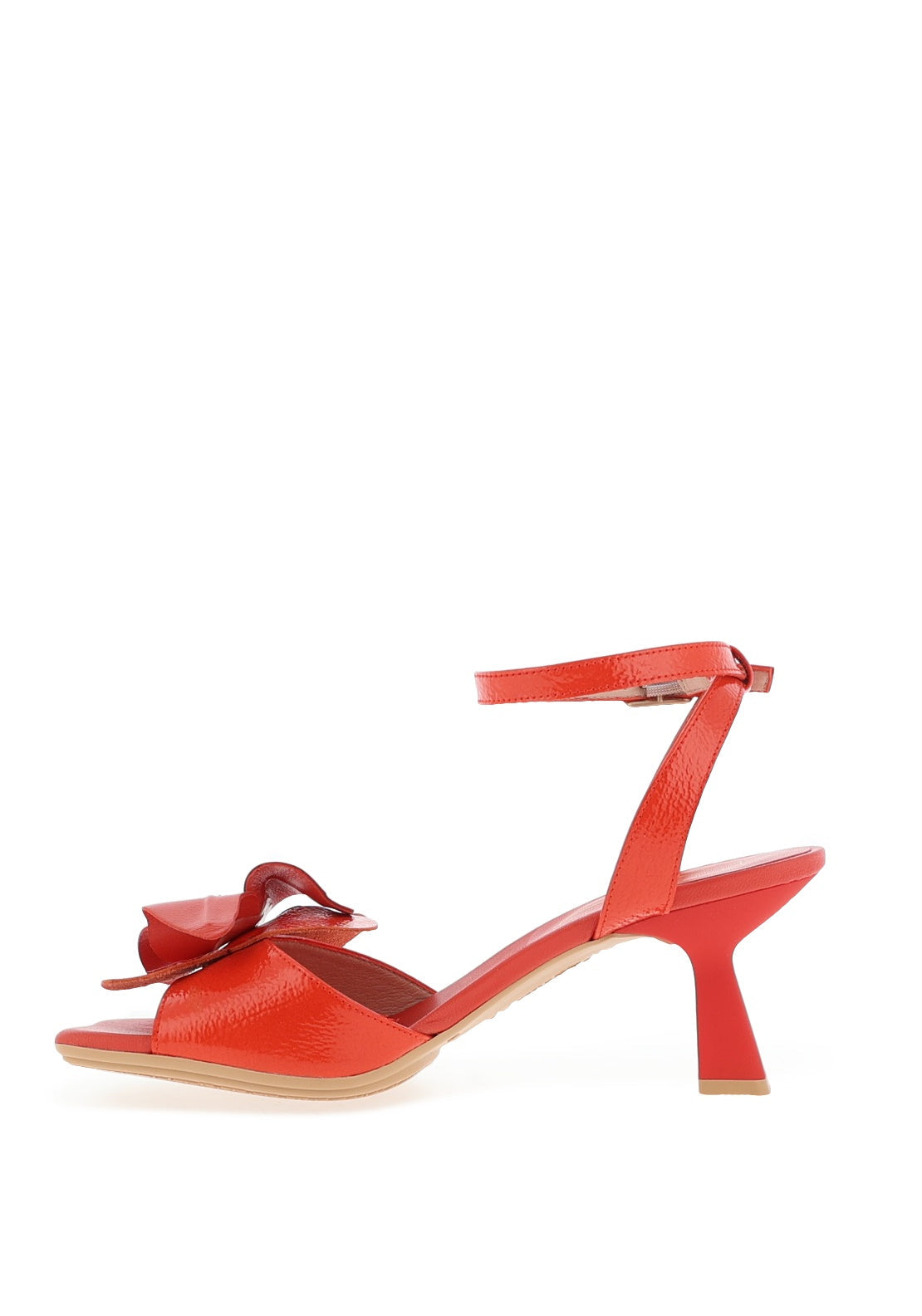 Hispanitas red leather heeled sandals