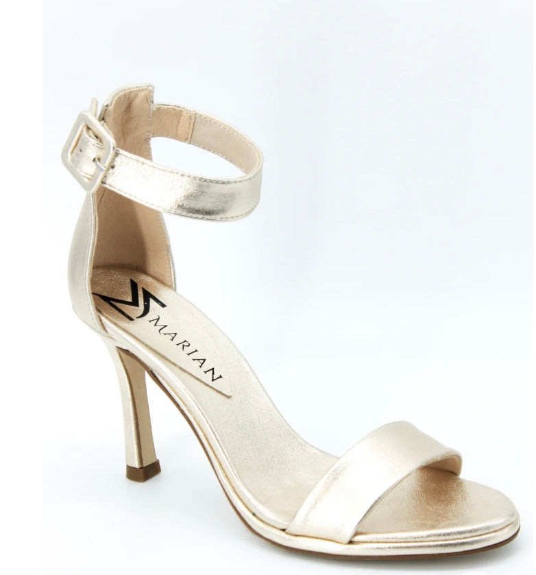 Marian gold leather high heel sandals