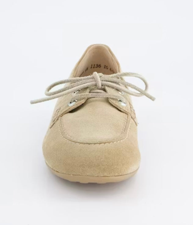 Paul Green suede beige deck shoes