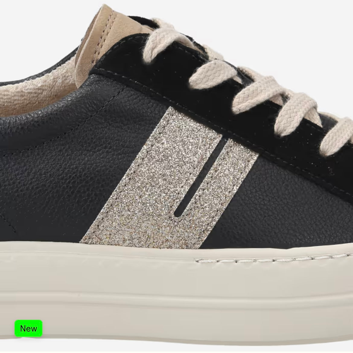 Paul Green black and gold sneaker