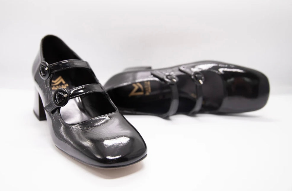 Marian black patent leather shoe