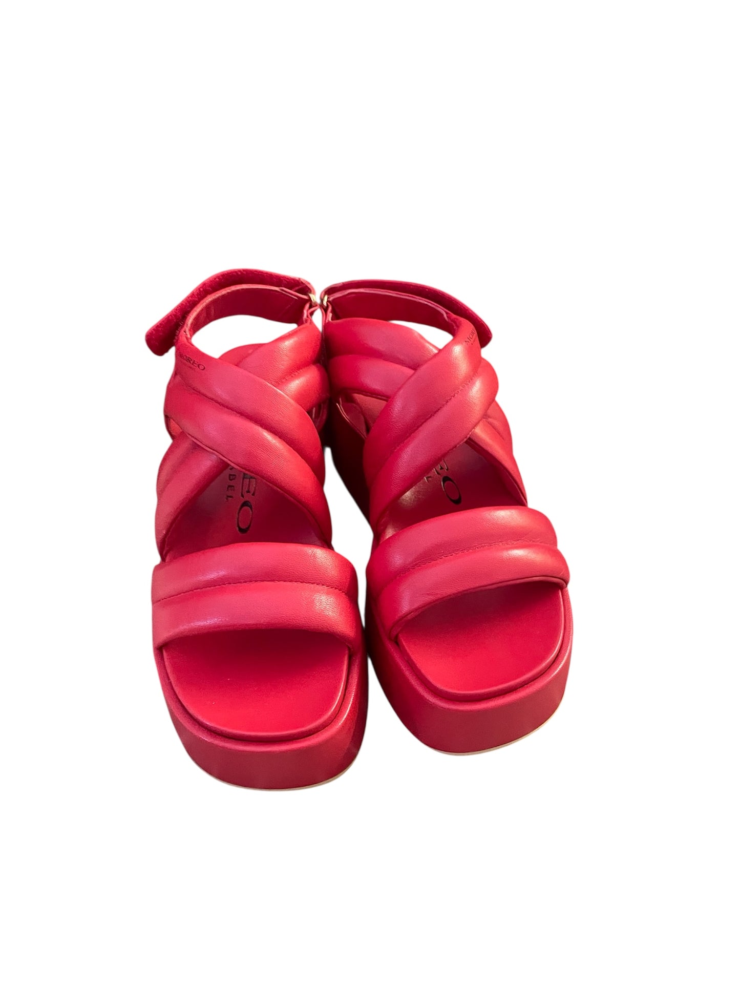 Marco Moreo red leather platform sandals