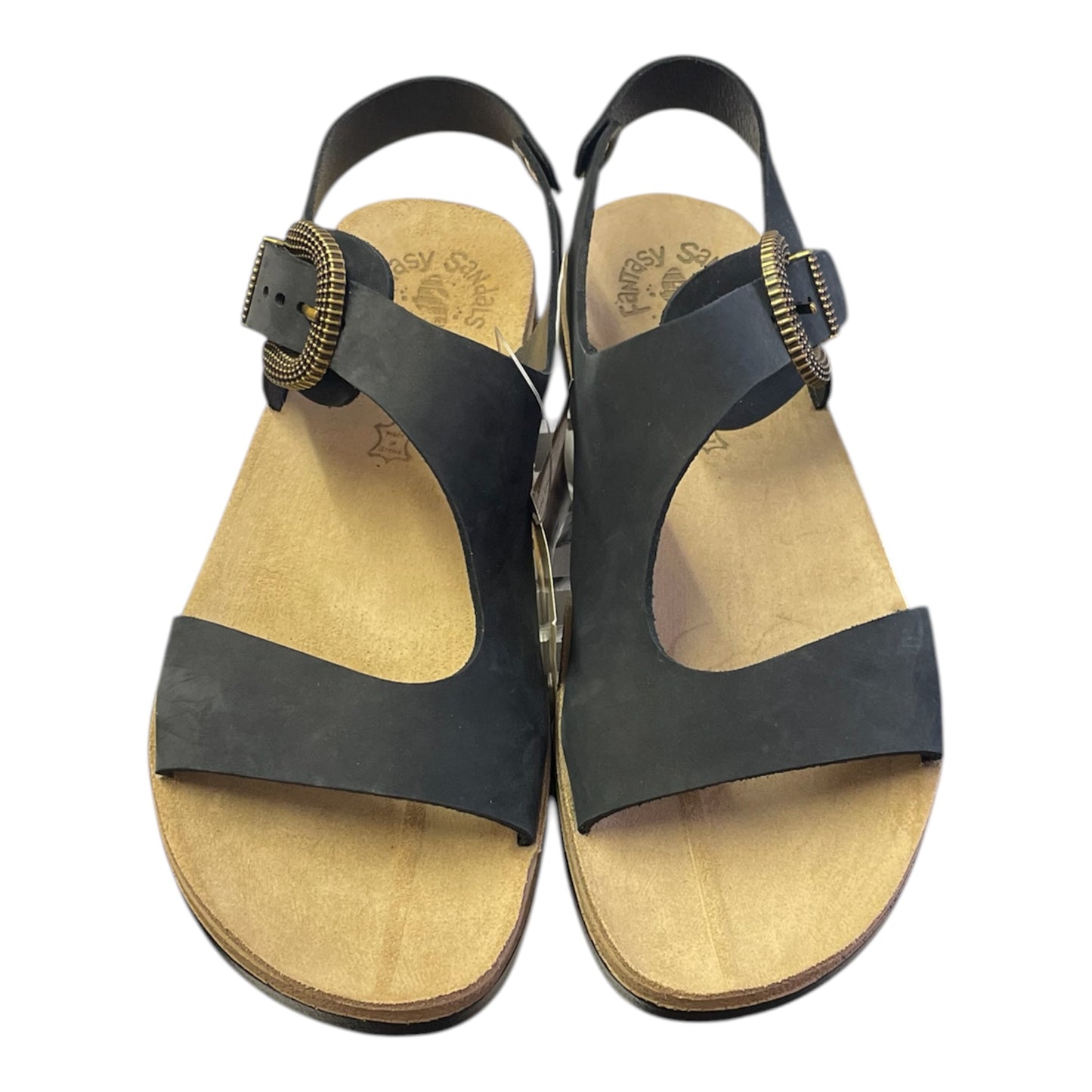 Fantasy sandals black leather sandals