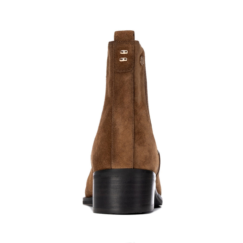 Carmela tan suede ankle boots