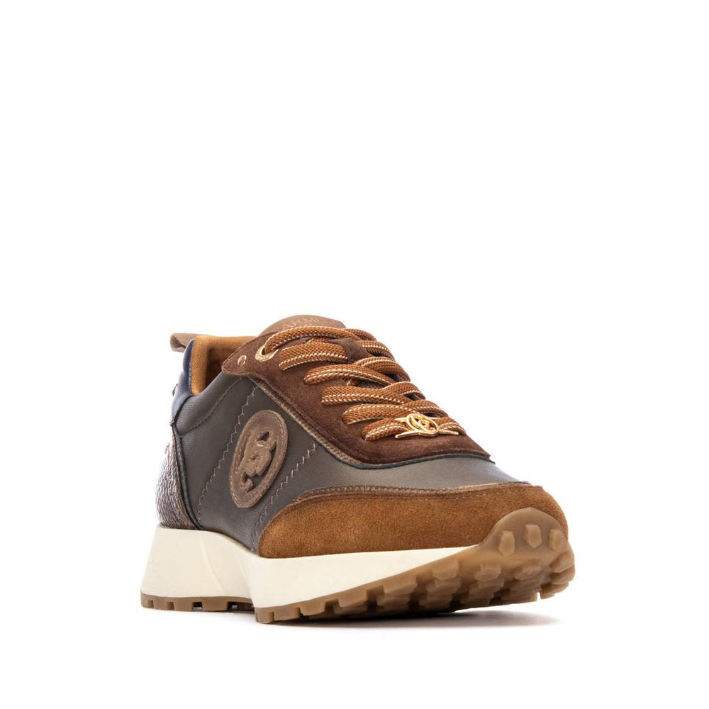 Carmela tan leather and suede sneakers