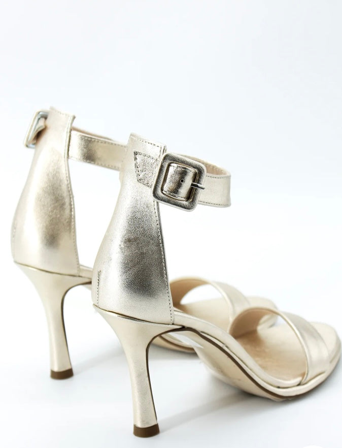 Marian gold leather high heel sandals