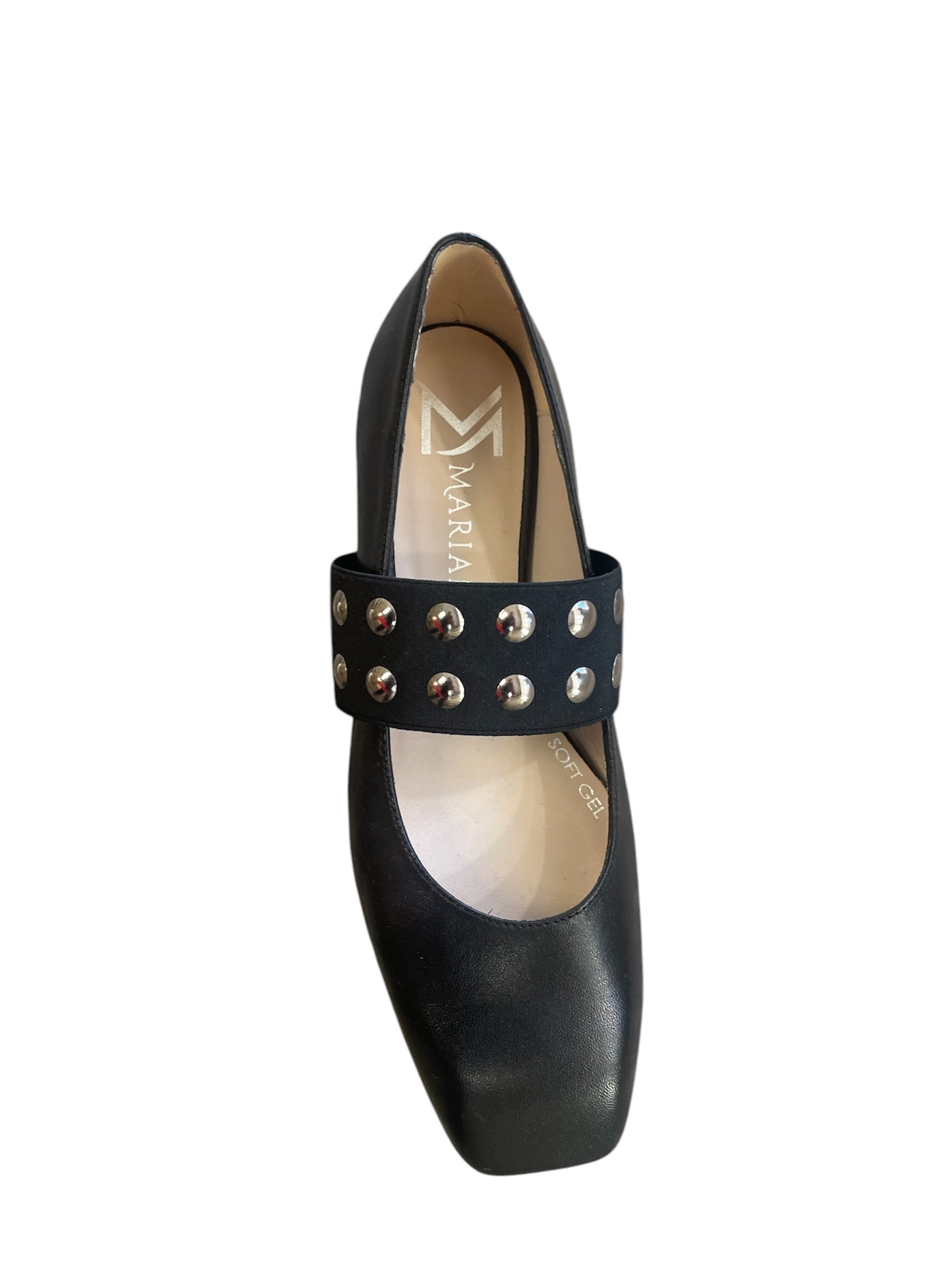 Marian black leather ballerina shoes
