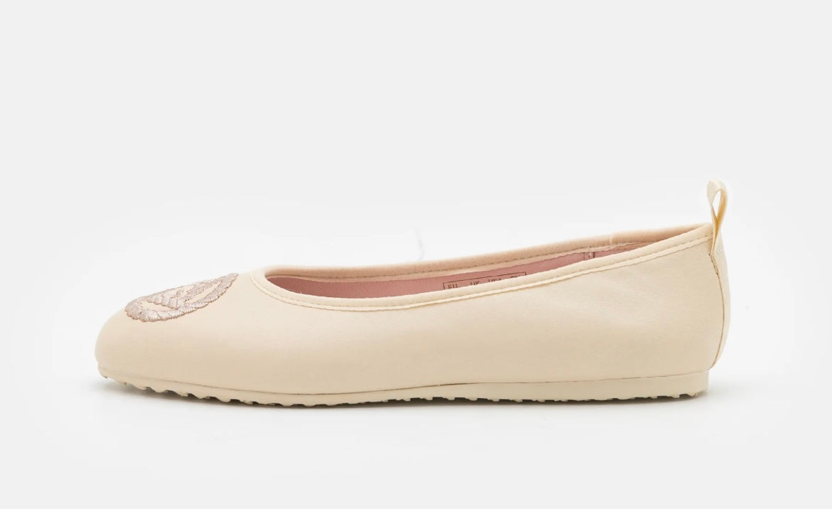 Gant light beige leather ballet pumps