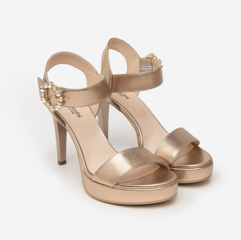 NeroGiardini bronze gold platform sandal