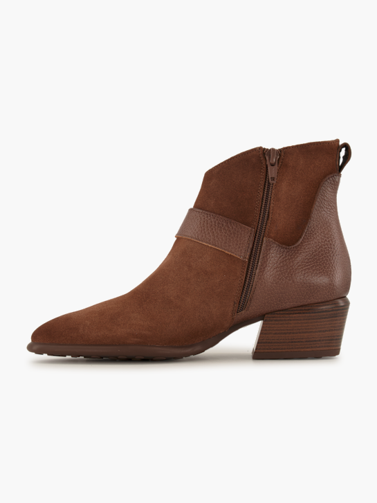 Hispanitas brown suede and leather ankle boot