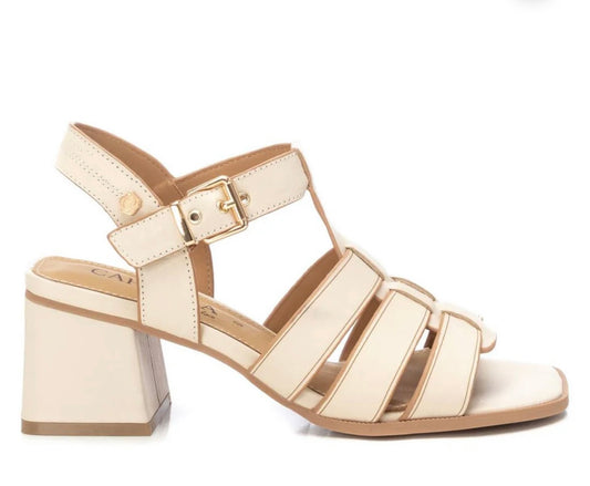 Carmela white leather Roman sandals