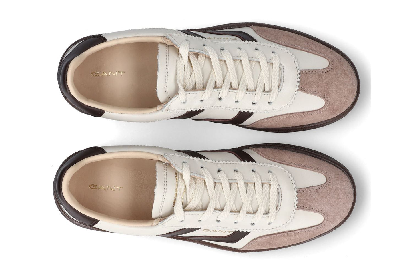 Gant cuzima cream and brown retro sneaker