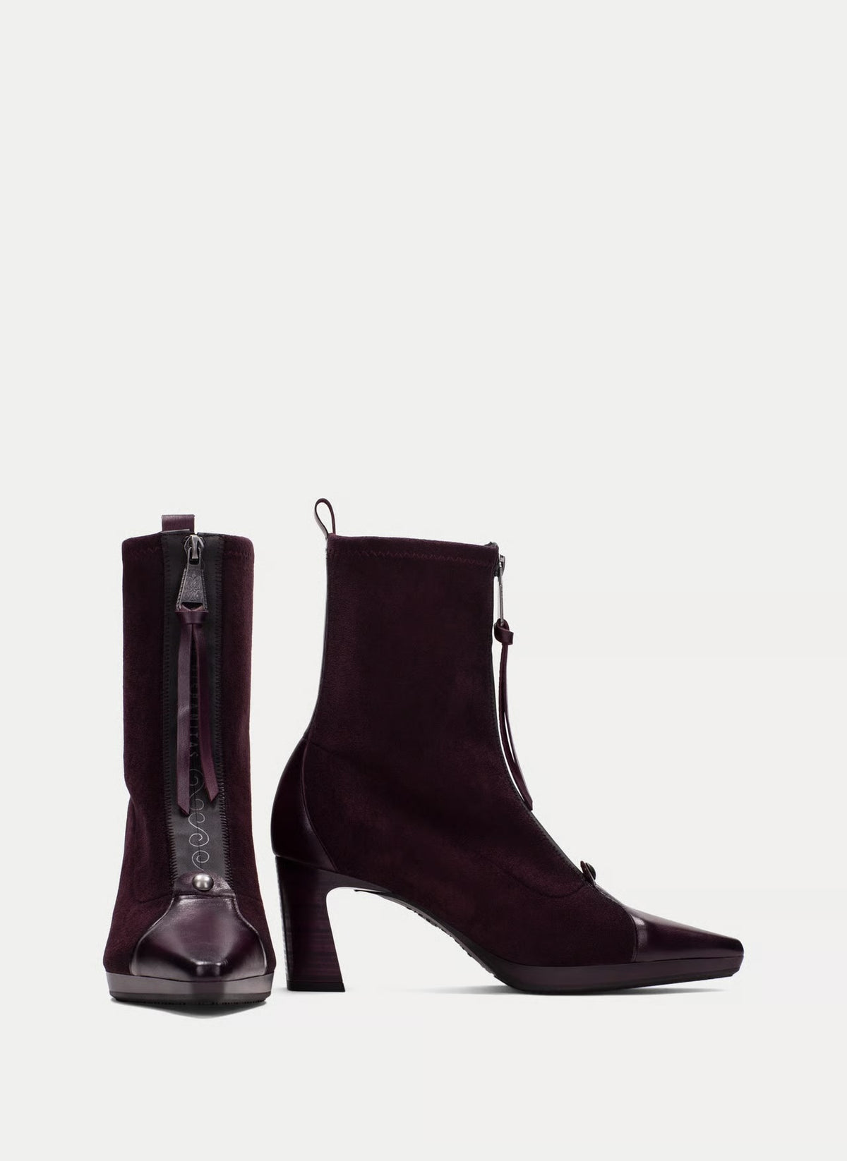 Hispanitas burgundy ankle boots