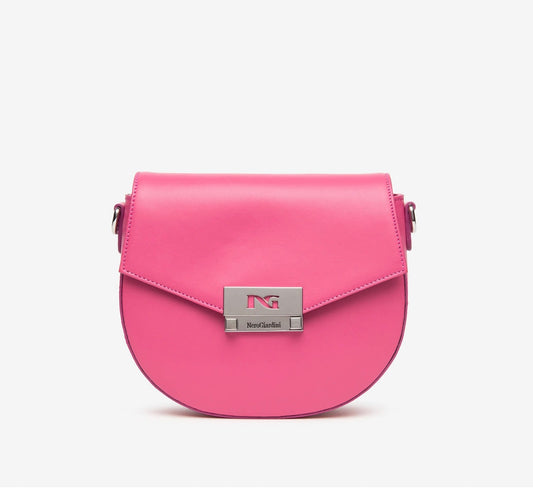 Nerogiardini pink leather shoulder bag