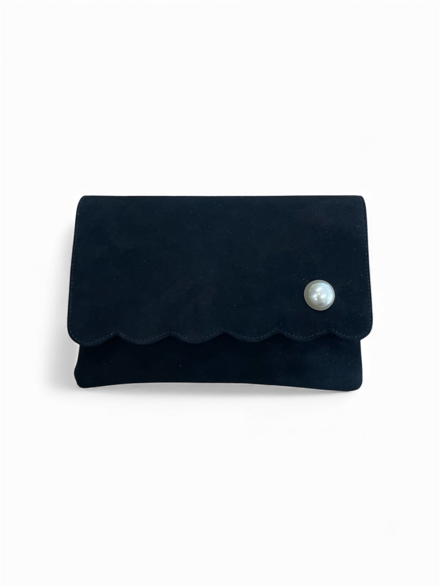 Marian suede clutch bag