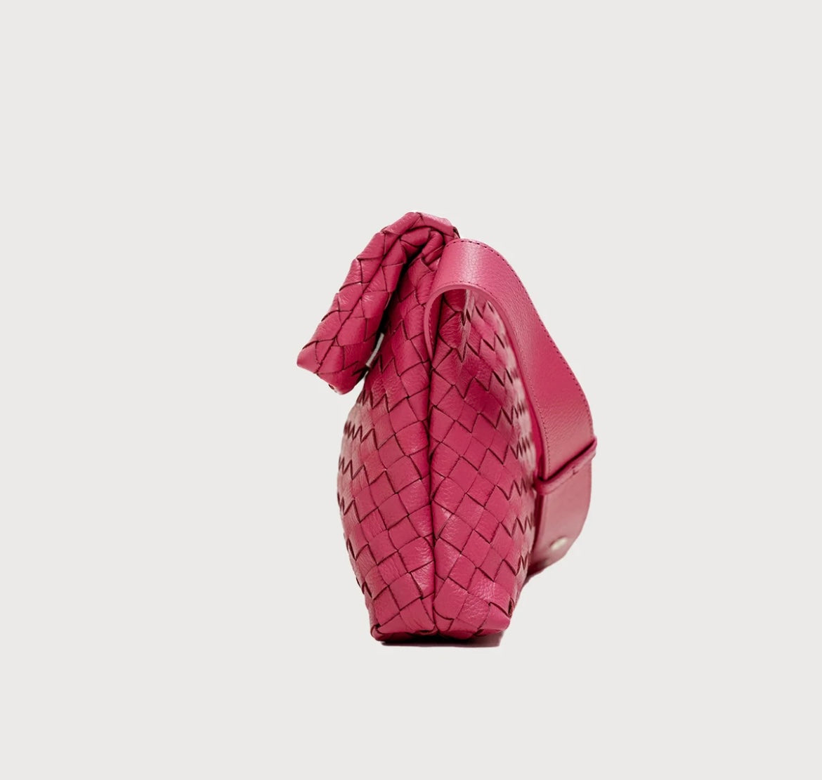 Alēo cherry pink leather crossbody handbag
