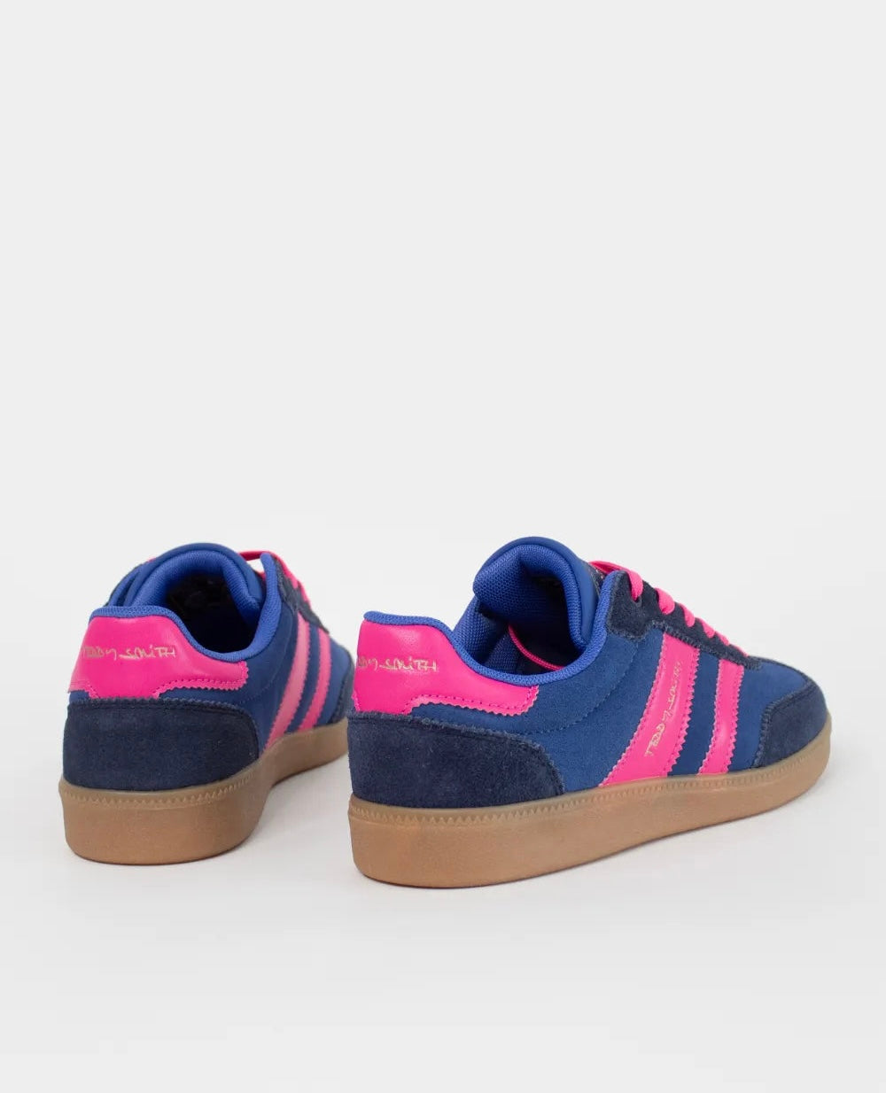 Teddy Smith blue and pink retro sneakers