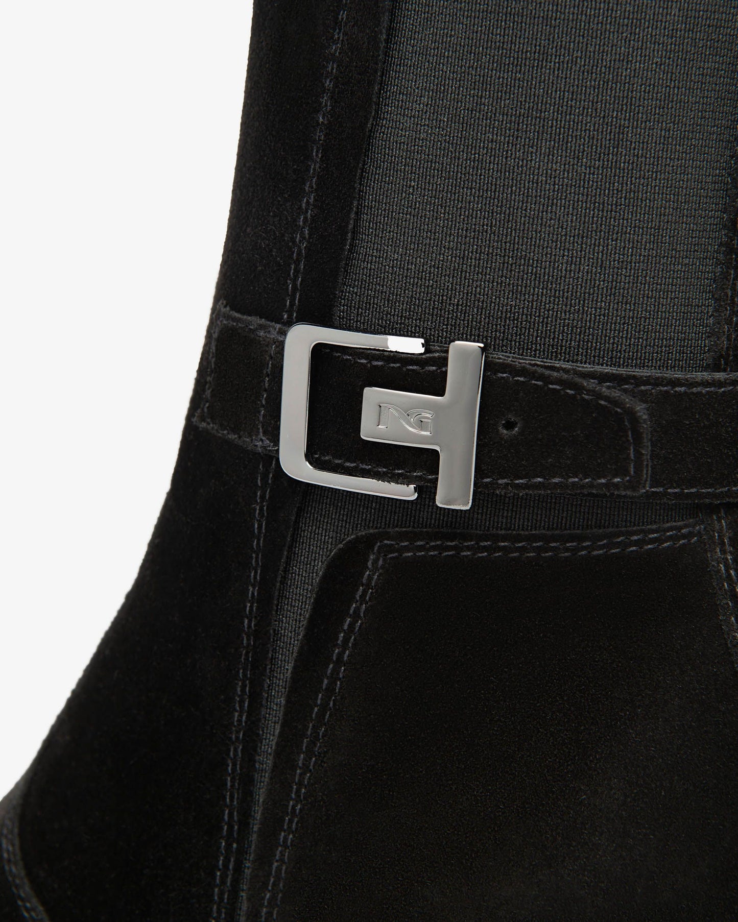 NeroGiardini black suede and fabric ankle boots